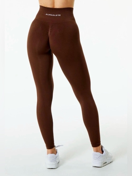 Alphalete Pants - Alphalete Amplify Legging - Rich Brown - Small